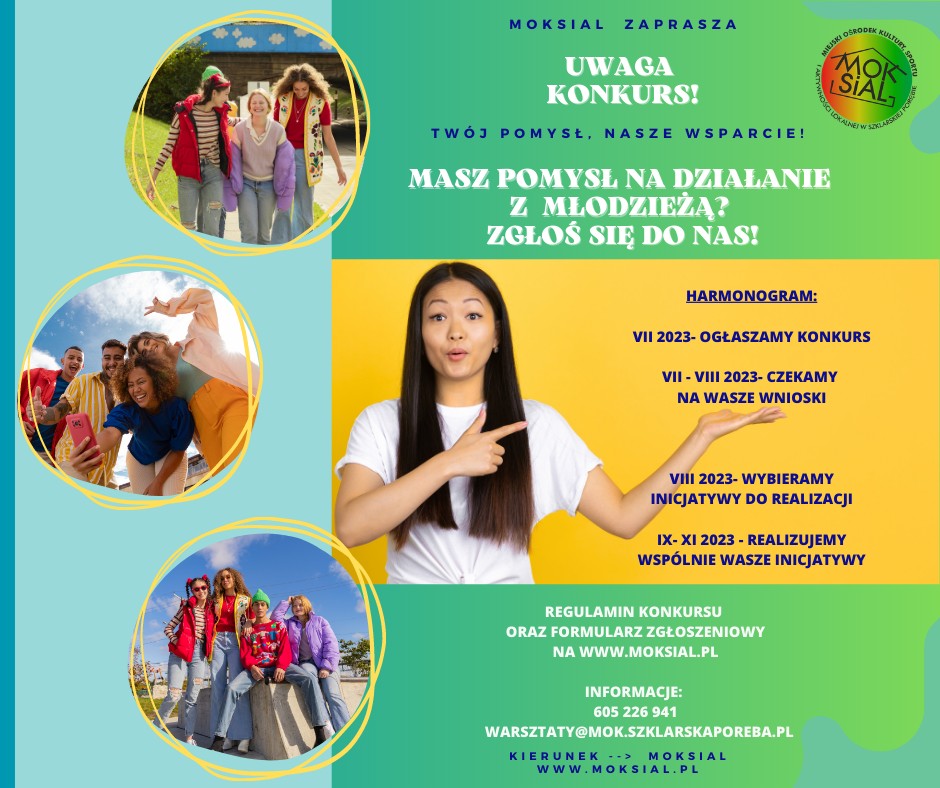 Plakat z&nbsp;informacjami o&nbsp;konkursie