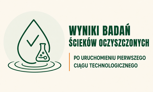 Zdjęcie do Sprawozdanie z wynik&oacute;w badań ściek&oacute;w oczyszczonych po uruchomieniu pierwszego z dw&oacute;ch planowanych ciąg&oacute;w technologicznych.