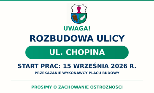 Zdjęcie do Początek inwestycji Rozbudowa ulicy Chopina w Szklarskiej Porębie