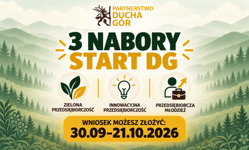 Zdjęcie do LGD Partnerstwo Ducha G&oacute;r ogłasza 3 nabory