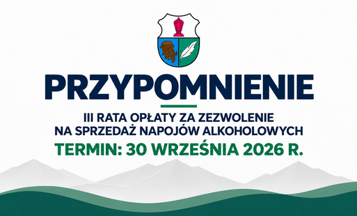 Zdjęcie do III rata opłaty za zezwolenie na sprzedaż napoj&oacute;w alkoholowych